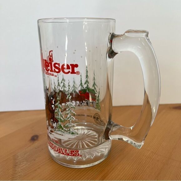 Budweiser Mug Holiday 1992 Anheuser Busch  12oz Glass - MINT Condition - Picture 2 of 8